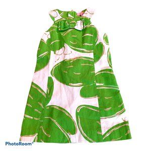 Lilly Pulitzer Girls Dress Green White Gold Size 6